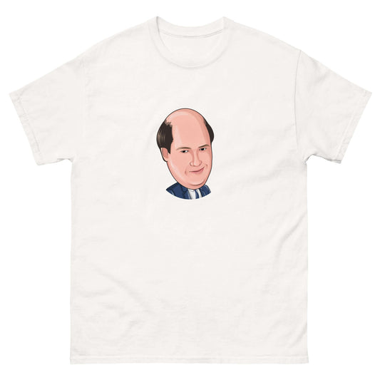 Kevin Malone Cartoon - Maxi, Caricature, Cartoon, Kevin, Kevin Malone, Large, Maxi, T-Shirt, Tee, The Office, The US Office, Introducing the "Kevin Malone Maxi Cartoon" T-Shirt – Maximum Laughter, Maximum Kevin! For fans of The Office's lovable character