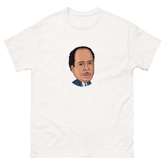 Stanley Hudson Cartoon - Maxi, Caricature, Cartoon, Large, Maxi, Stanley, Stanley Hudson, T-Shirt, Tee, The Office, The US Office, Introducing the "Maxi Stanley Hudson Cartoon" T-Shirt – Stanley's Sarcasm in Full Force! For fans of The Office's master of