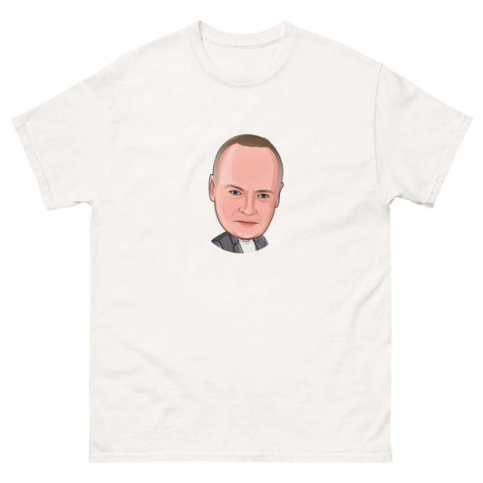 Creed Bratton Cartoon - Maxi, Caricature, Cartoon, Creed, Creed Bratton, Large, Maxi, T-Shirt, Tee, The Office, The US Office, Introducing the "Maxi Creed Bratton Cartoon" T-Shirt – Creed's Eccentricity Takes the Spotlight! For fans of The Office's enigma