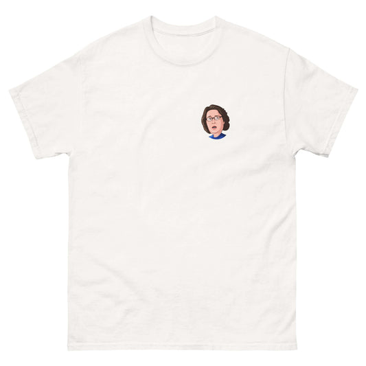 Phyllis Vance Cartoon - Original, Caricature, Cartoon, Phyllis, Phyllis Vance, T-Shirt, Tee, The Office, The US Office, Introducing the "Mini Phyllis Vance Cartoon" T-Shirt – Phyllis's Endearing Charm in Compact Style! For fans of The Office's beloved and