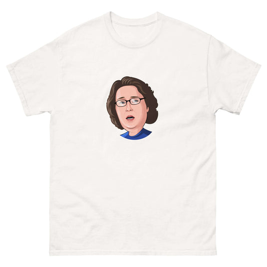 Phyllis Vance Cartoon - Maxi, Caricature, Cartoon, Large, Maxi, Phyllis, Phyllis Vance, T-Shirt, Tee, The Office, The US Office, Introducing the "Original Phyllis Vance Cartoon" T-Shirt – Phyllis's Endearing Charm in Full Display! For fans of The Office's