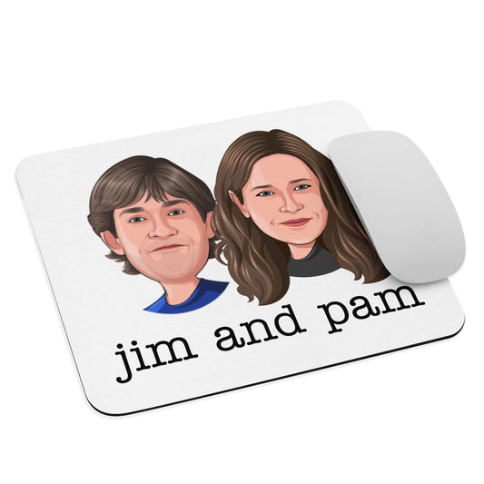 "Jim and pam" mouse pad