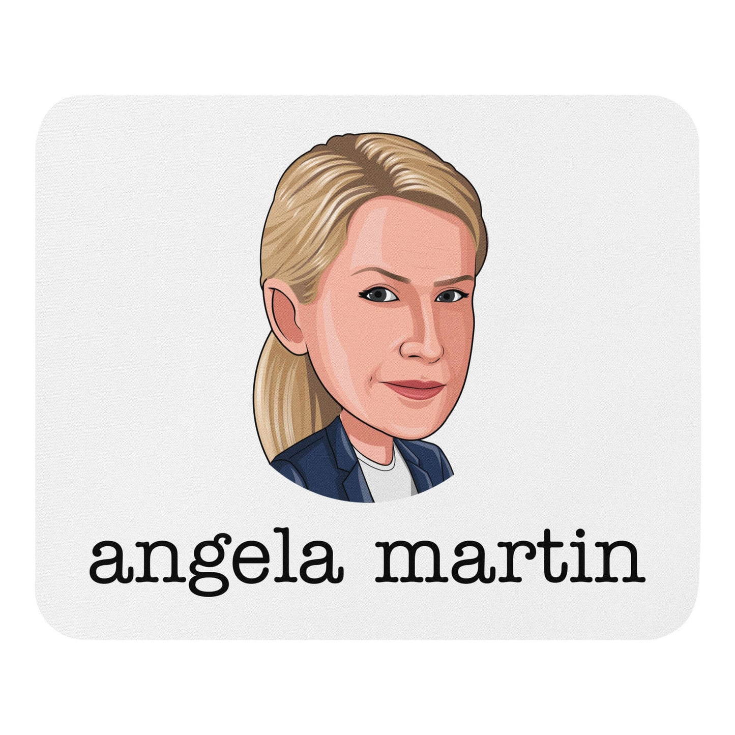 "Angela Martin" mouse pad Introducing the "Angela Martin Mouse Pad" – a sophisticated and feline-friendly addition to your workspace, capturing the essence of everyone's favorite head of the Party Planning Committee from "The Office." **Elegant Features:*