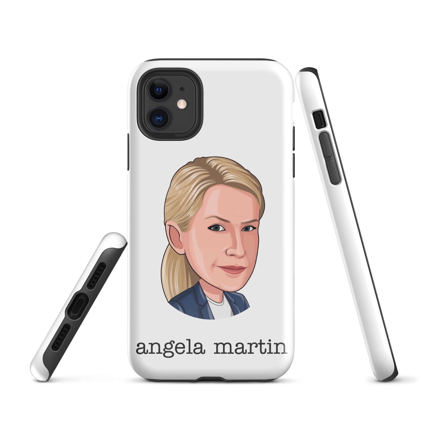 "Angela Martin" Iphone case Introducing the "Angela Martin iPhone Case" – an elegant and feline-inspired accessory that captures the poise and sophistication of Angela from "The Office." **Refined Features:** 1. **Dual-Layer Protection:** Crafted with a p