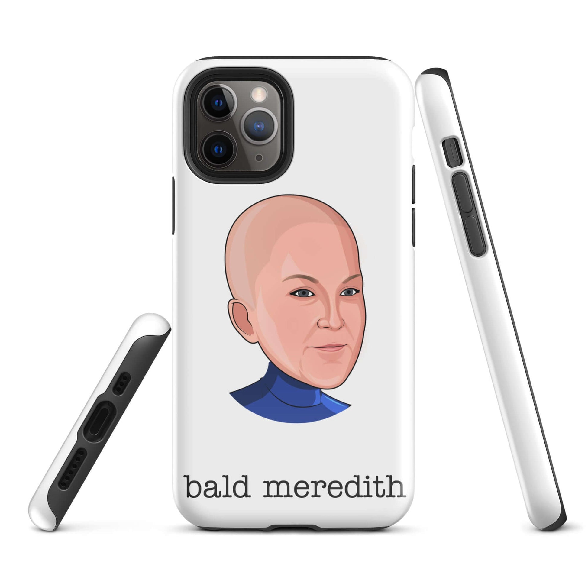 "bald meredith" iPhone case Introducing the "Bald Meredith iPhone Case" – a bold and cheeky accessory that celebrates the fearless and fun-loving Meredith Palmer from "The Office." **Bald Confidence Features:** 1. **Dual-Layer Protection:** Crafted with a