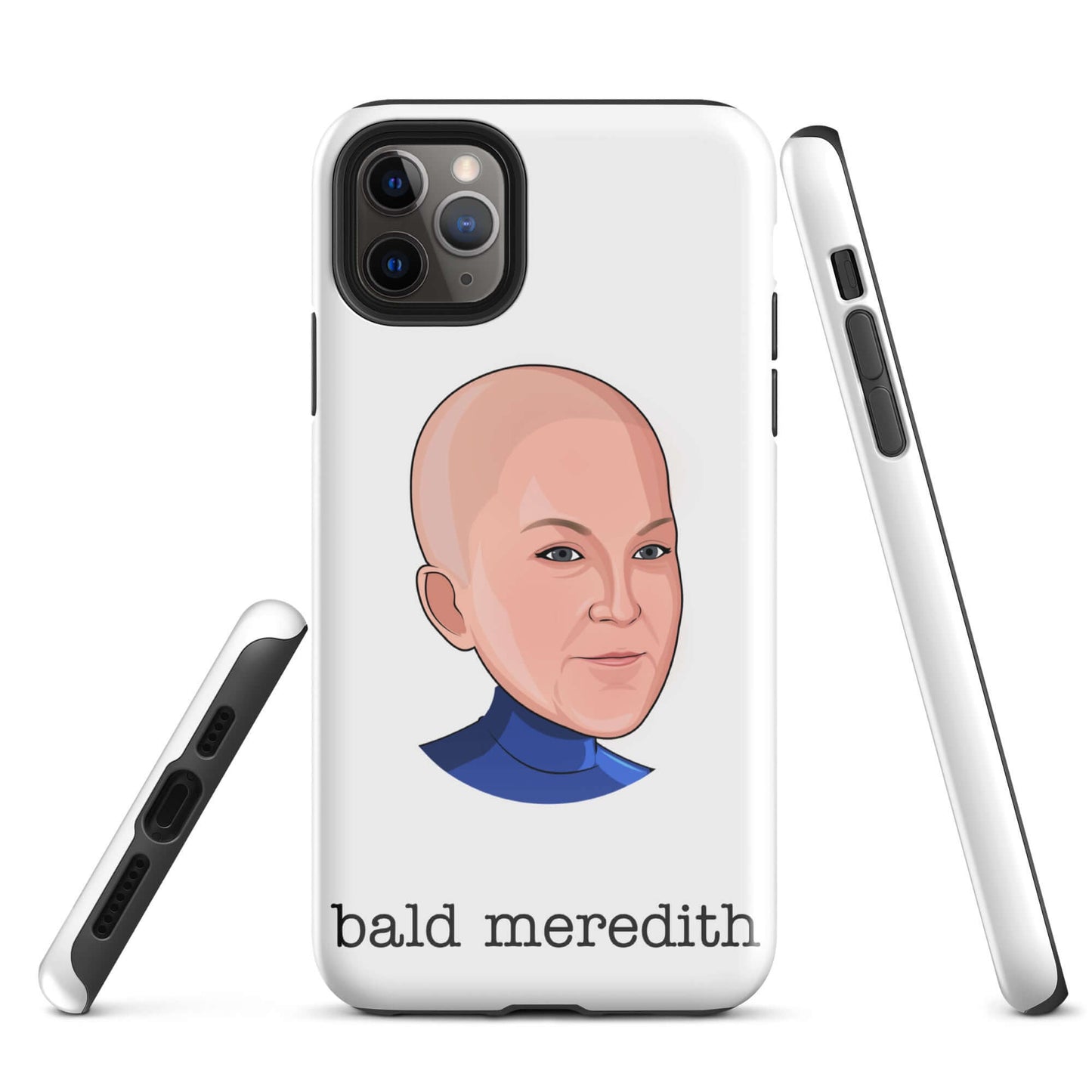 "bald meredith" iPhone case Introducing the "Bald Meredith iPhone Case" – a bold and cheeky accessory that celebrates the fearless and fun-loving Meredith Palmer from "The Office." **Bald Confidence Features:** 1. **Dual-Layer Protection:** Crafted with a