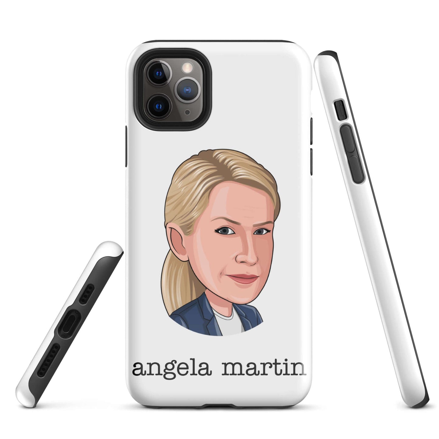 "Angela Martin" Iphone case Introducing the "Angela Martin iPhone Case" – an elegant and feline-inspired accessory that captures the poise and sophistication of Angela from "The Office." **Refined Features:** 1. **Dual-Layer Protection:** Crafted with a p