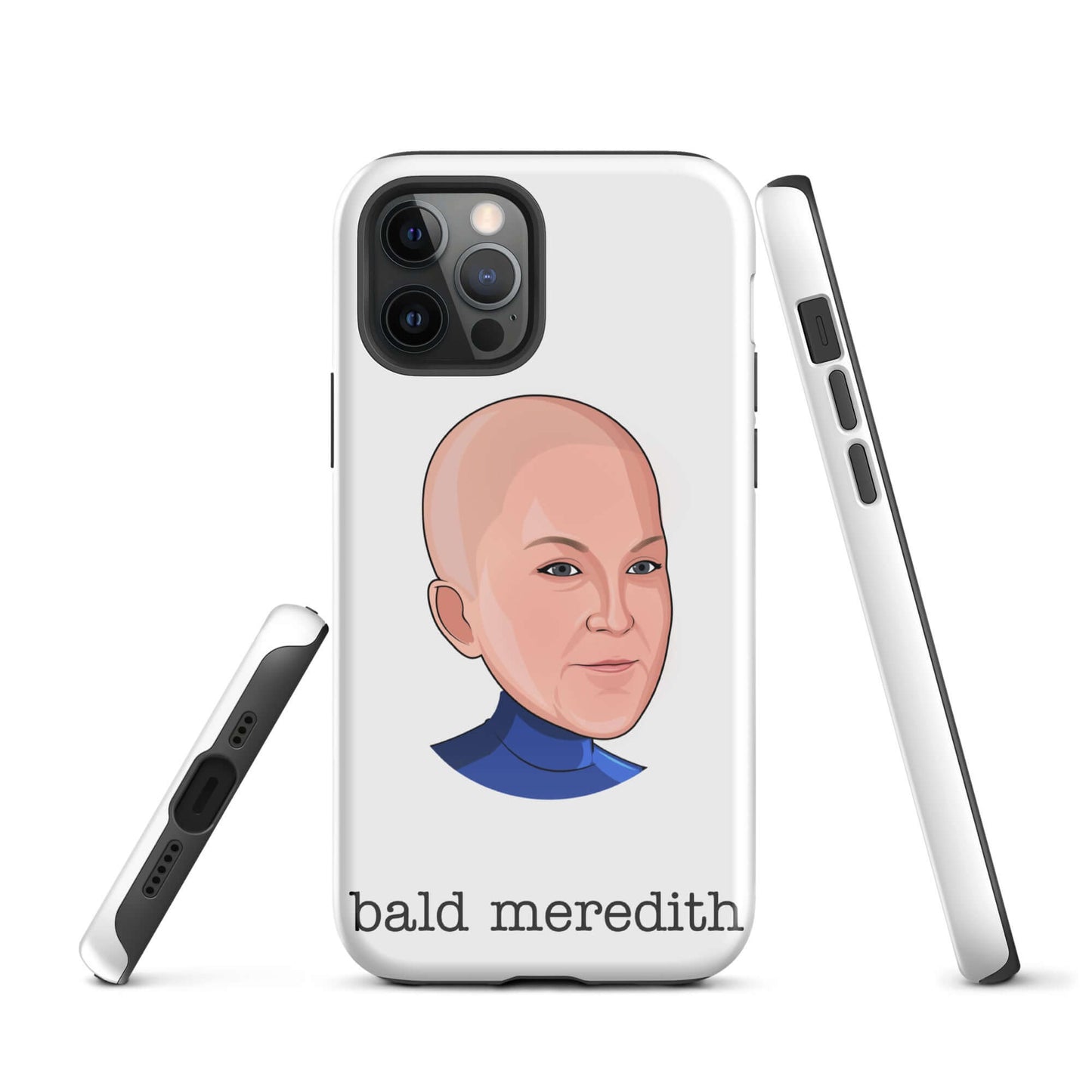 "bald meredith" iPhone case Introducing the "Bald Meredith iPhone Case" – a bold and cheeky accessory that celebrates the fearless and fun-loving Meredith Palmer from "The Office." **Bald Confidence Features:** 1. **Dual-Layer Protection:** Crafted with a