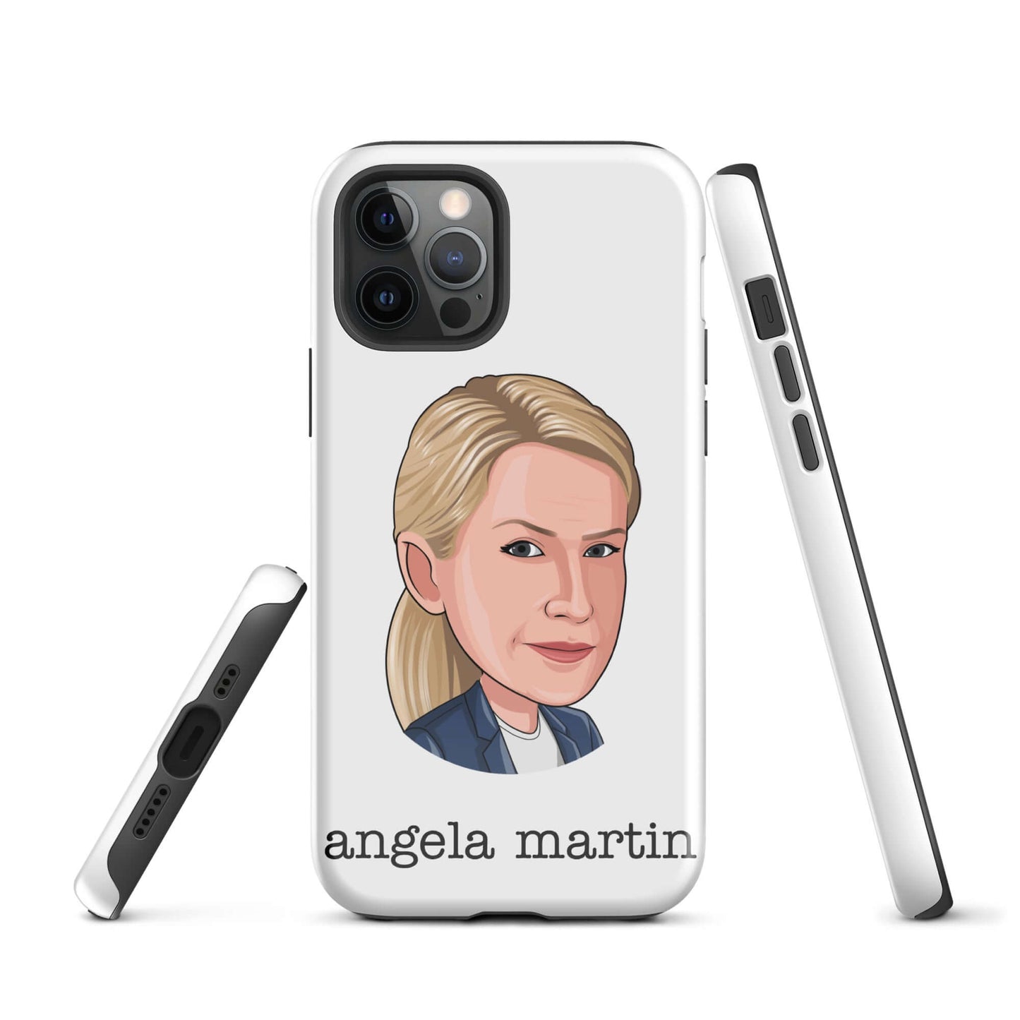 "Angela Martin" Iphone case Introducing the "Angela Martin iPhone Case" – an elegant and feline-inspired accessory that captures the poise and sophistication of Angela from "The Office." **Refined Features:** 1. **Dual-Layer Protection:** Crafted with a p