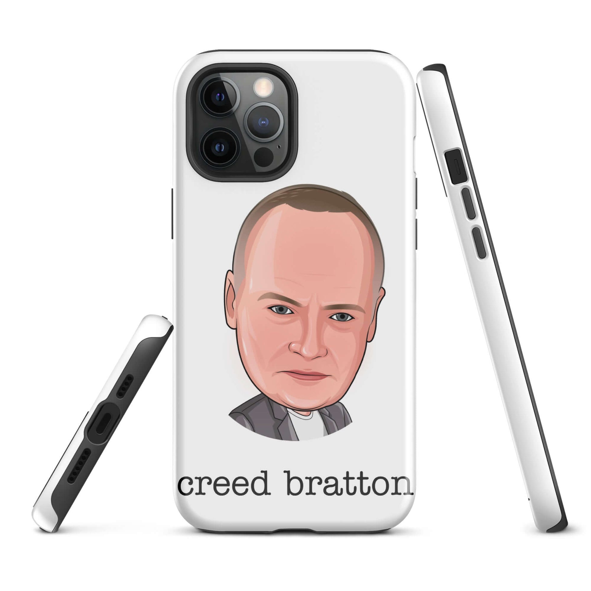 "creed Bratton" iPhone case Introducing the "Creed Bratton iPhone Case" – a mysterious and eclectic accessory that pays homage to the enigmatic and unpredictable Creed from "The Office." **Mysterious Features:** 1. **Dual-Layer Protection:** Crafted with