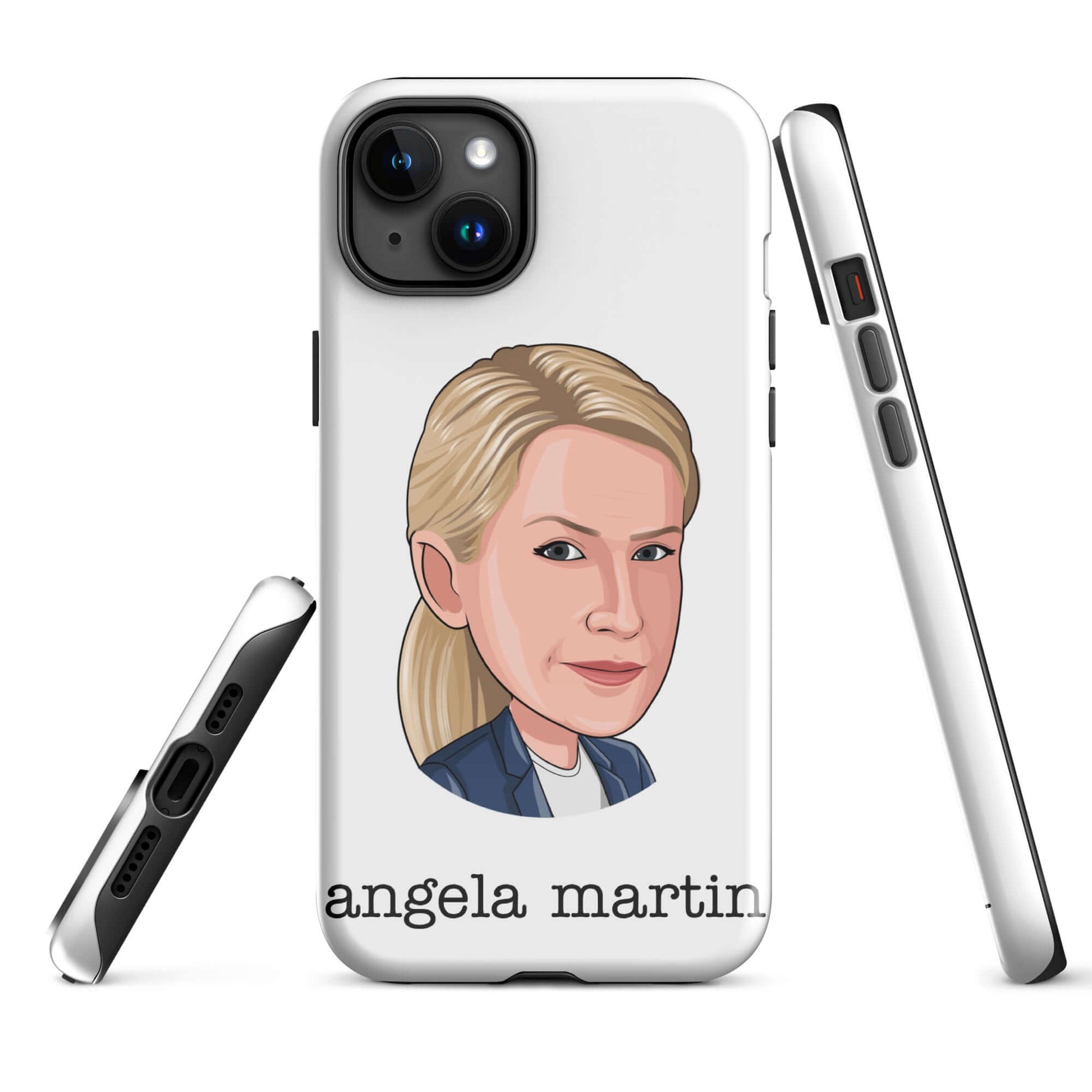 "Angela Martin" Iphone case Introducing the "Angela Martin iPhone Case" – an elegant and feline-inspired accessory that captures the poise and sophistication of Angela from "The Office." **Refined Features:** 1. **Dual-Layer Protection:** Crafted with a p