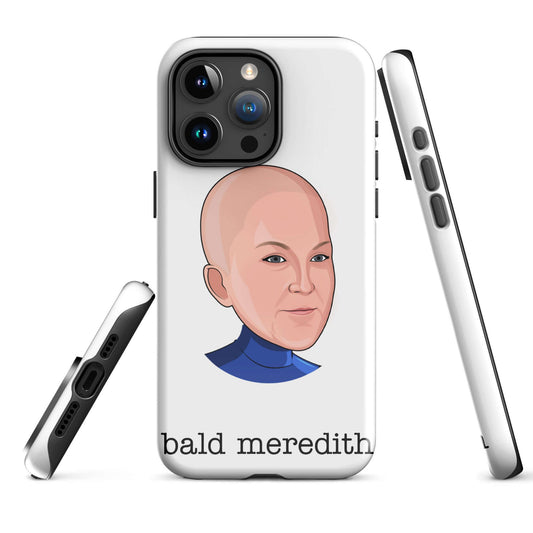 "bald meredith" iPhone case Introducing the "Bald Meredith iPhone Case" – a bold and cheeky accessory that celebrates the fearless and fun-loving Meredith Palmer from "The Office." **Bald Confidence Features:** 1. **Dual-Layer Protection:** Crafted with a