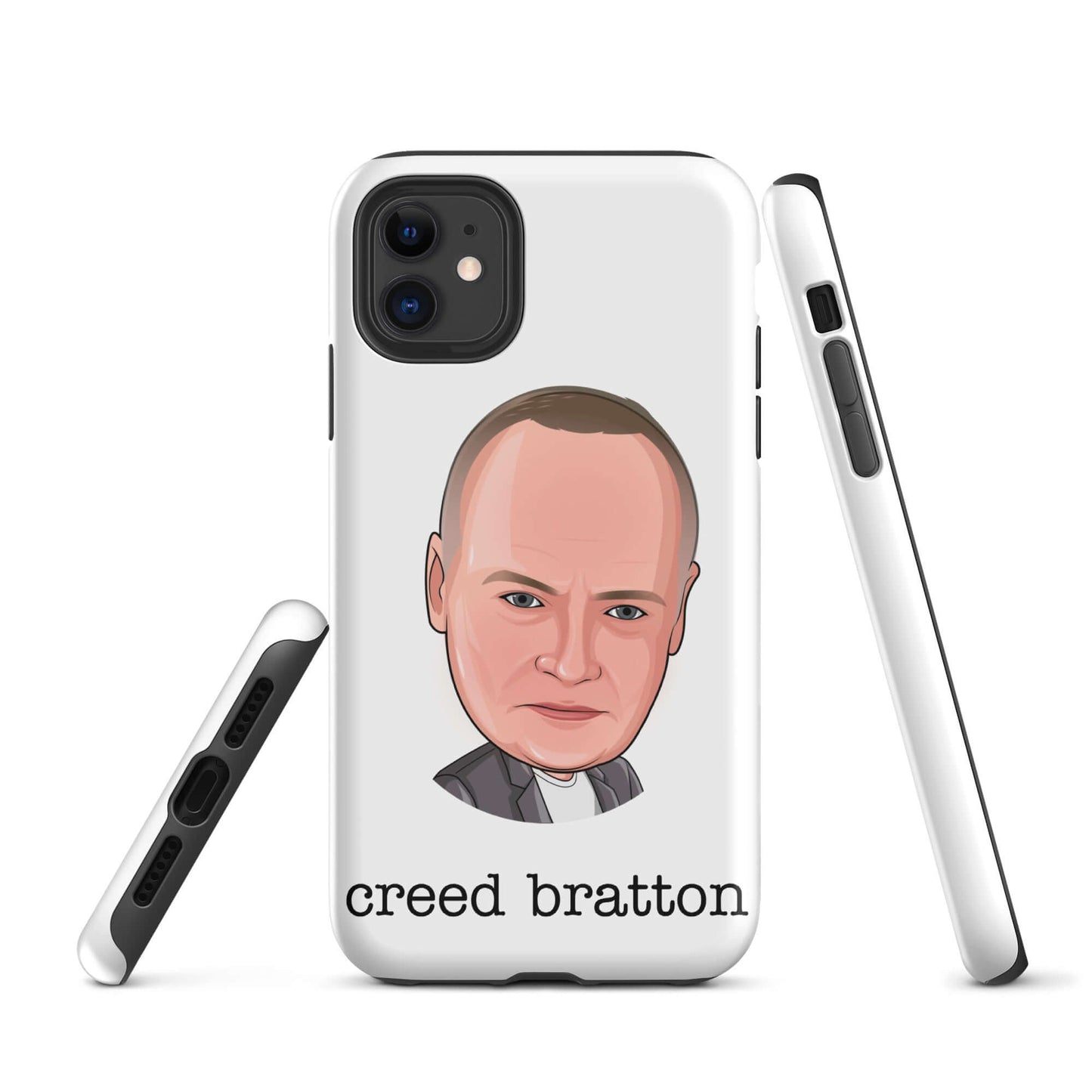 "creed Bratton" iPhone case Introducing the "Creed Bratton iPhone Case" – a mysterious and eclectic accessory that pays homage to the enigmatic and unpredictable Creed from "The Office." **Mysterious Features:** 1. **Dual-Layer Protection:** Crafted with