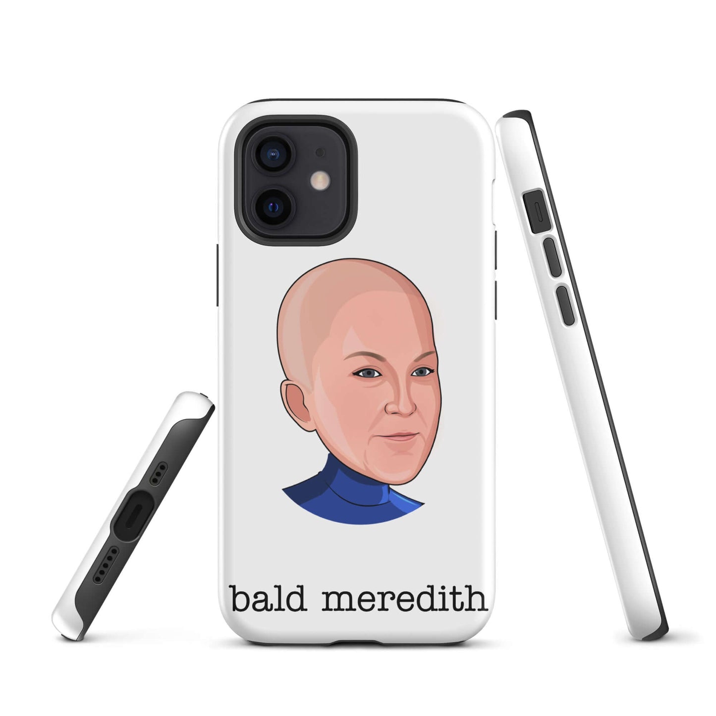 "bald meredith" iPhone case Introducing the "Bald Meredith iPhone Case" – a bold and cheeky accessory that celebrates the fearless and fun-loving Meredith Palmer from "The Office." **Bald Confidence Features:** 1. **Dual-Layer Protection:** Crafted with a