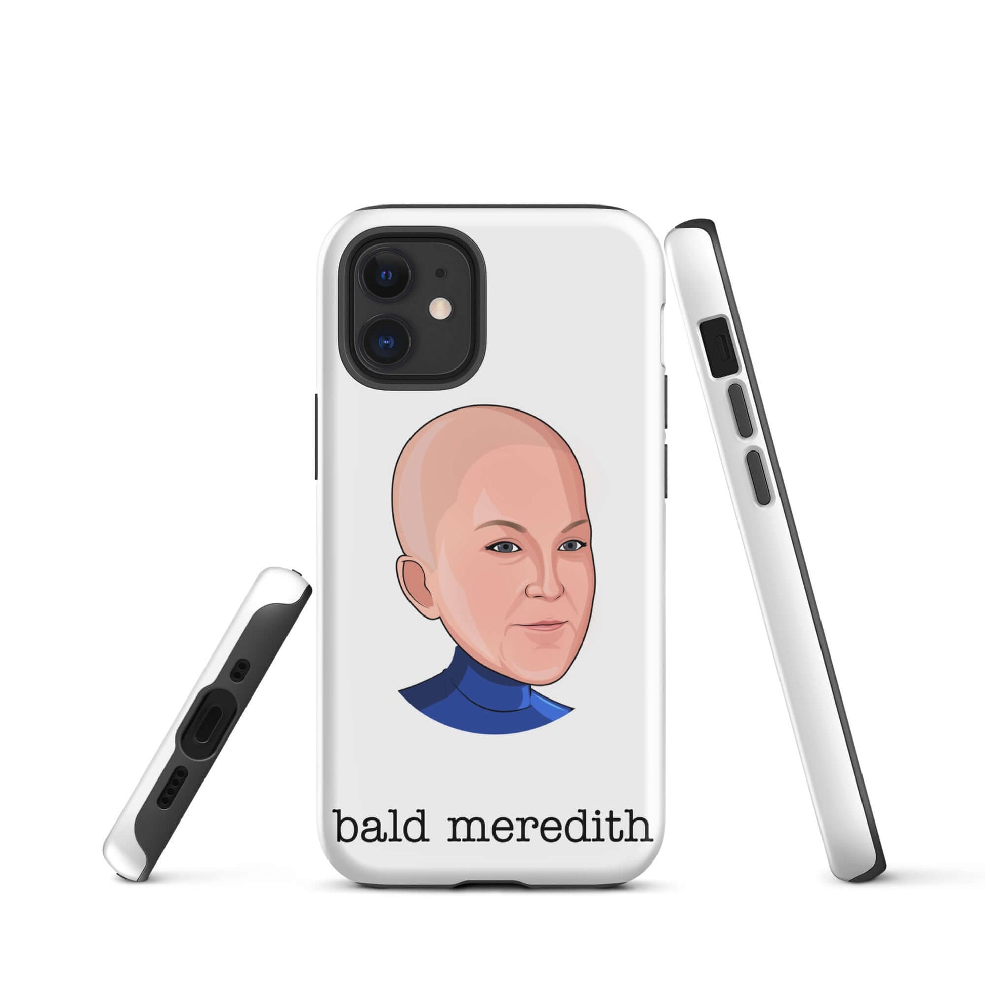 "bald meredith" iPhone case Introducing the "Bald Meredith iPhone Case" – a bold and cheeky accessory that celebrates the fearless and fun-loving Meredith Palmer from "The Office." **Bald Confidence Features:** 1. **Dual-Layer Protection:** Crafted with a