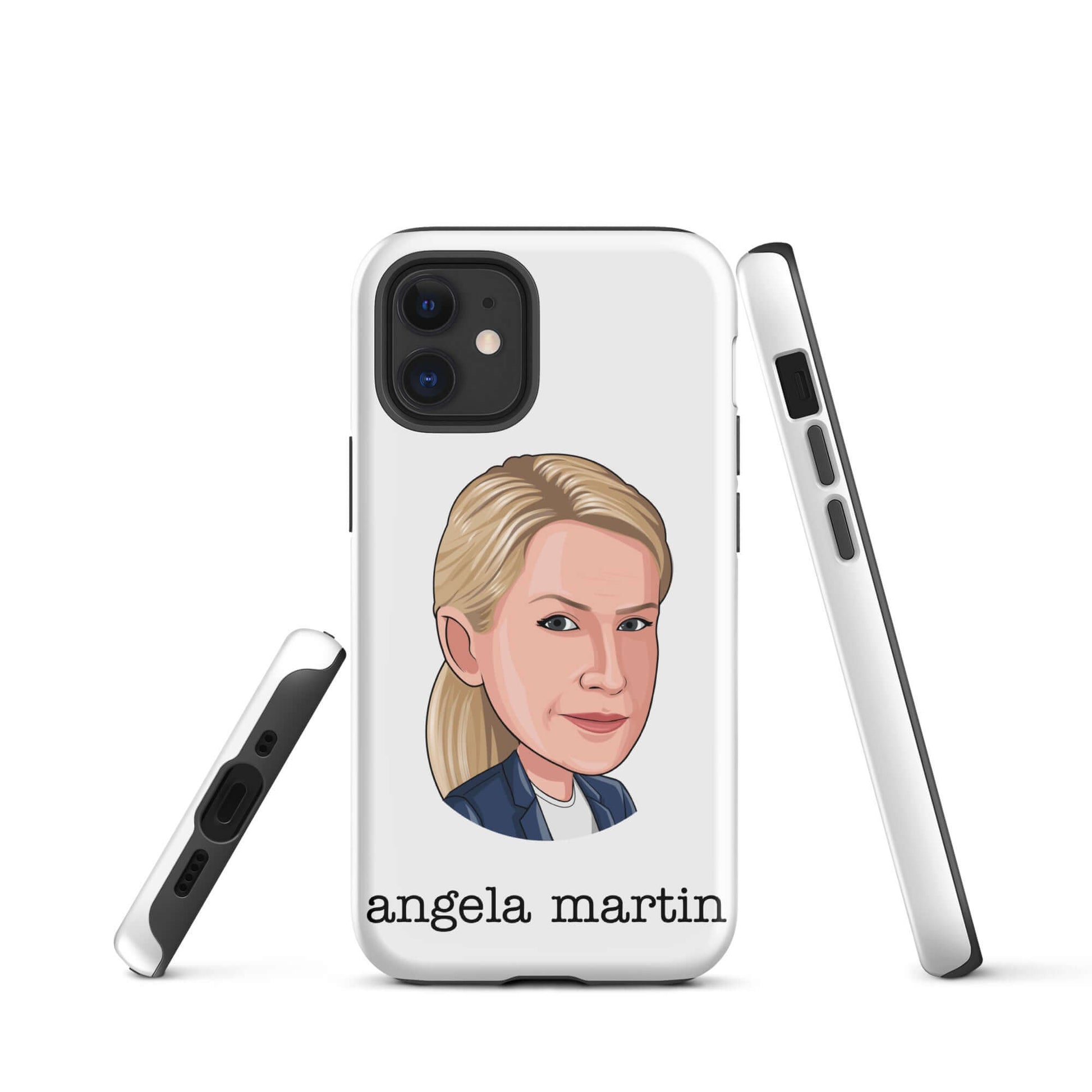 "Angela Martin" Iphone case Introducing the "Angela Martin iPhone Case" – an elegant and feline-inspired accessory that captures the poise and sophistication of Angela from "The Office." **Refined Features:** 1. **Dual-Layer Protection:** Crafted with a p