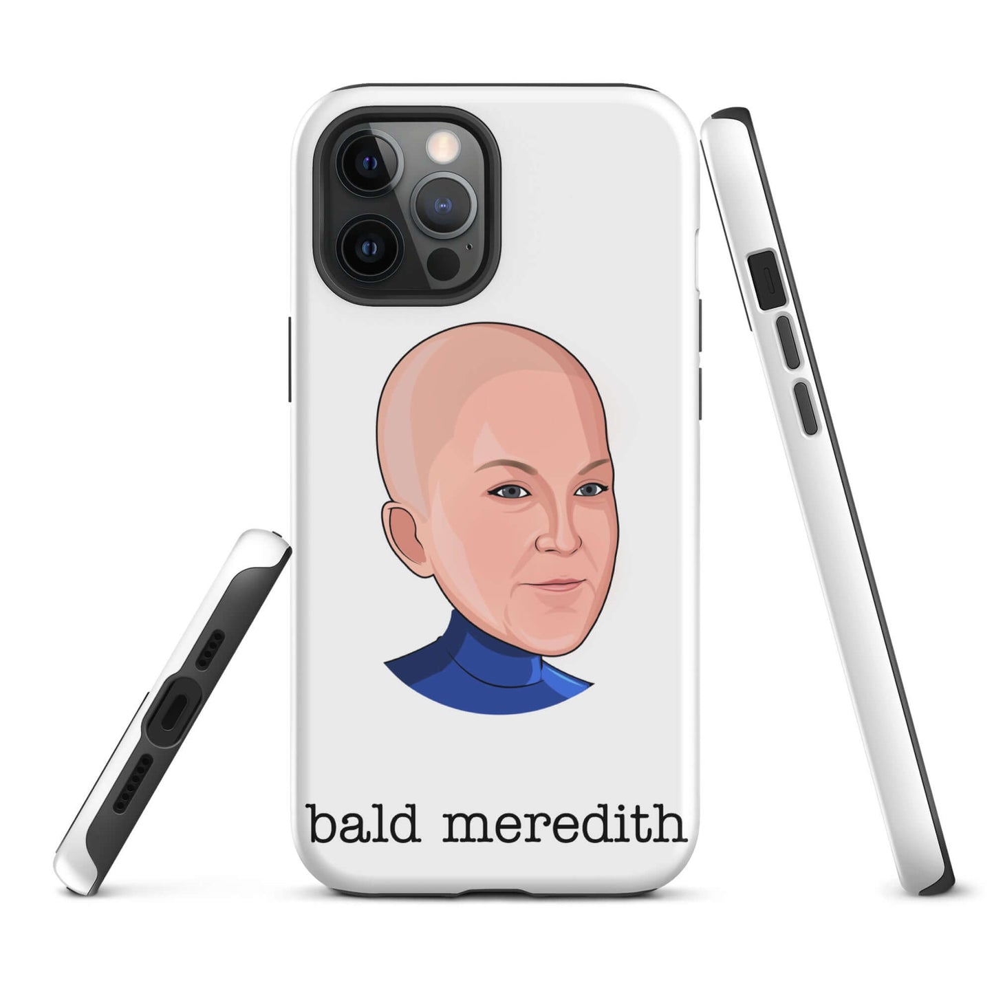 "bald meredith" iPhone case Introducing the "Bald Meredith iPhone Case" – a bold and cheeky accessory that celebrates the fearless and fun-loving Meredith Palmer from "The Office." **Bald Confidence Features:** 1. **Dual-Layer Protection:** Crafted with a