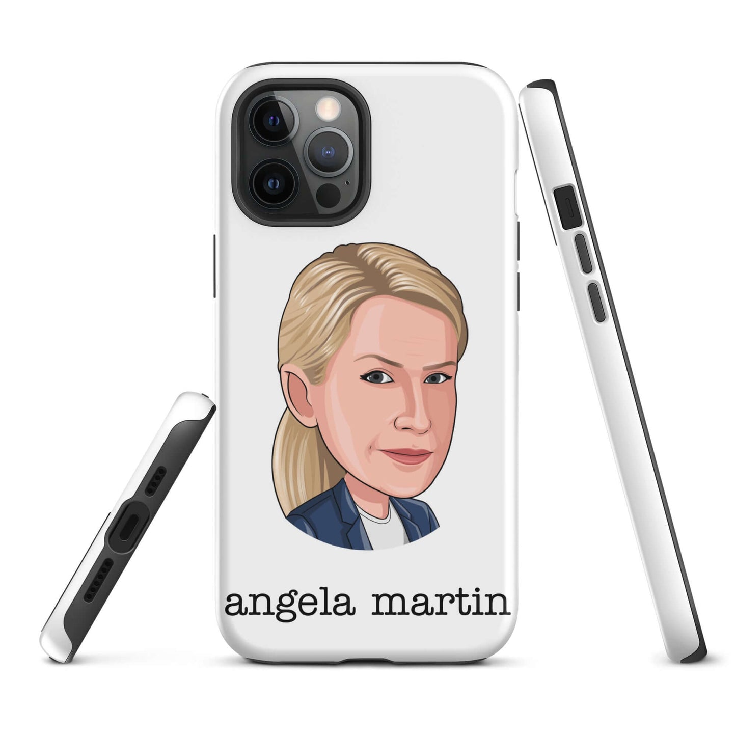 "Angela Martin" Iphone case Introducing the "Angela Martin iPhone Case" – an elegant and feline-inspired accessory that captures the poise and sophistication of Angela from "The Office." **Refined Features:** 1. **Dual-Layer Protection:** Crafted with a p