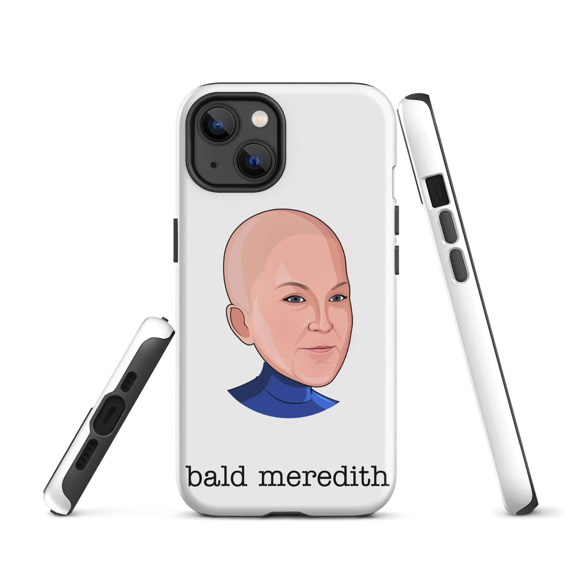 "bald meredith" iPhone case Introducing the "Bald Meredith iPhone Case" – a bold and cheeky accessory that celebrates the fearless and fun-loving Meredith Palmer from "The Office." **Bald Confidence Features:** 1. **Dual-Layer Protection:** Crafted with a