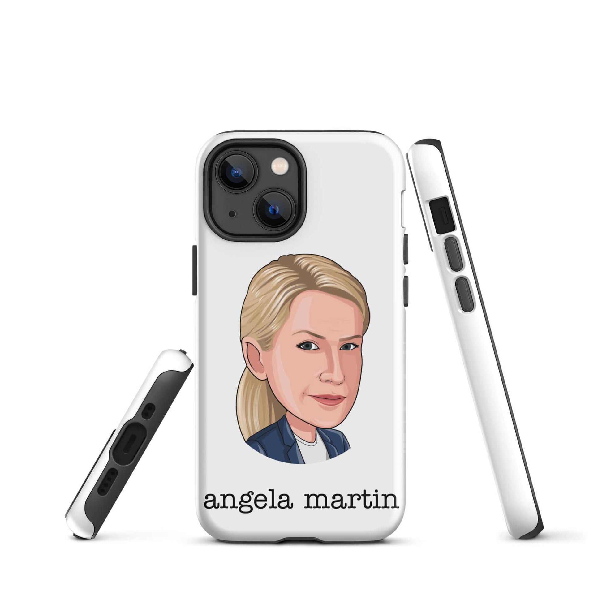 "Angela Martin" Iphone case Introducing the "Angela Martin iPhone Case" – an elegant and feline-inspired accessory that captures the poise and sophistication of Angela from "The Office." **Refined Features:** 1. **Dual-Layer Protection:** Crafted with a p