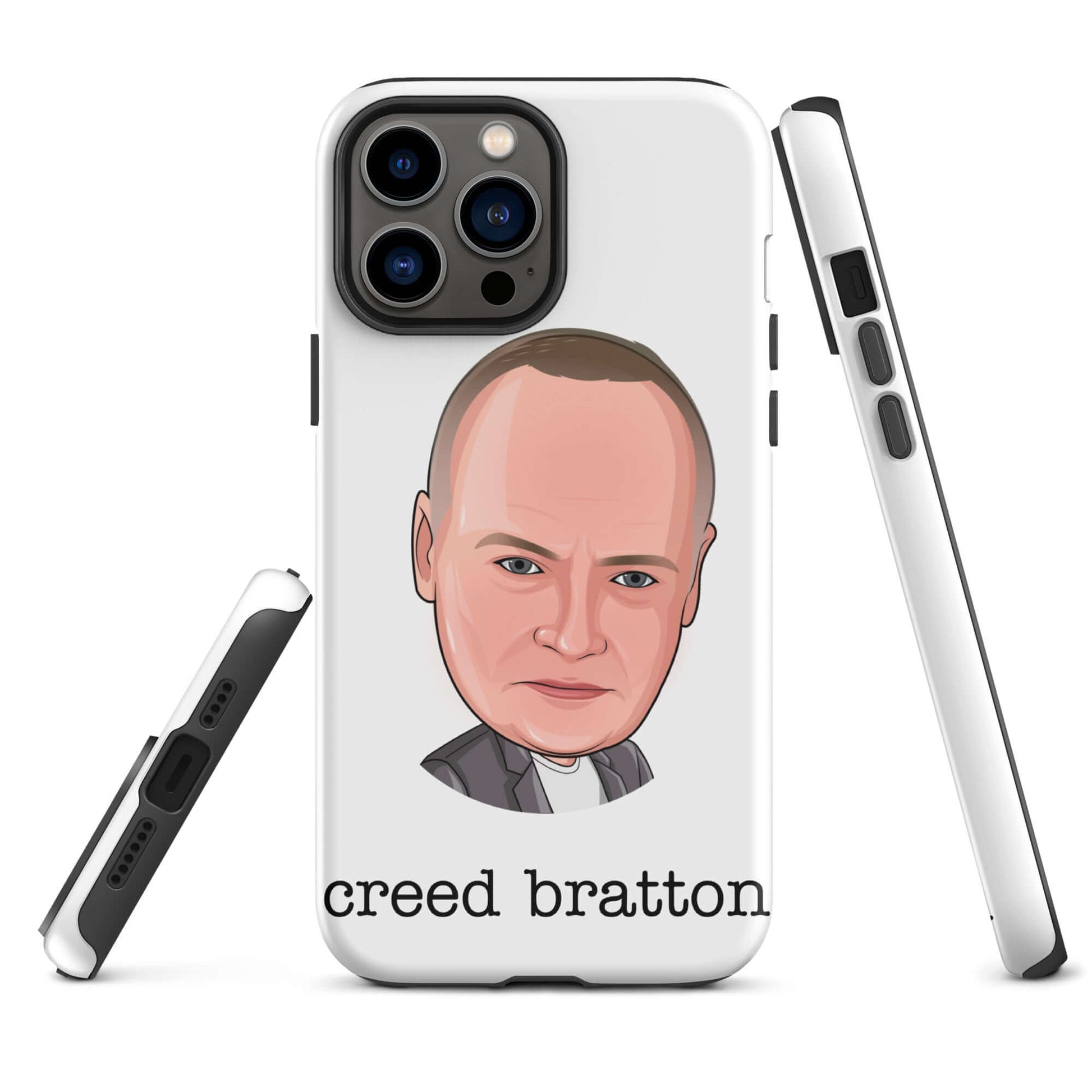 "creed Bratton" iPhone case Introducing the "Creed Bratton iPhone Case" – a mysterious and eclectic accessory that pays homage to the enigmatic and unpredictable Creed from "The Office." **Mysterious Features:** 1. **Dual-Layer Protection:** Crafted with