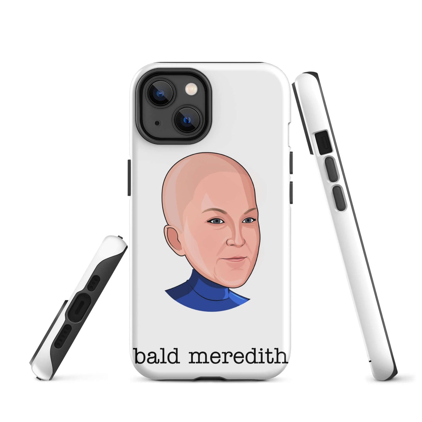 "bald meredith" iPhone case Introducing the "Bald Meredith iPhone Case" – a bold and cheeky accessory that celebrates the fearless and fun-loving Meredith Palmer from "The Office." **Bald Confidence Features:** 1. **Dual-Layer Protection:** Crafted with a