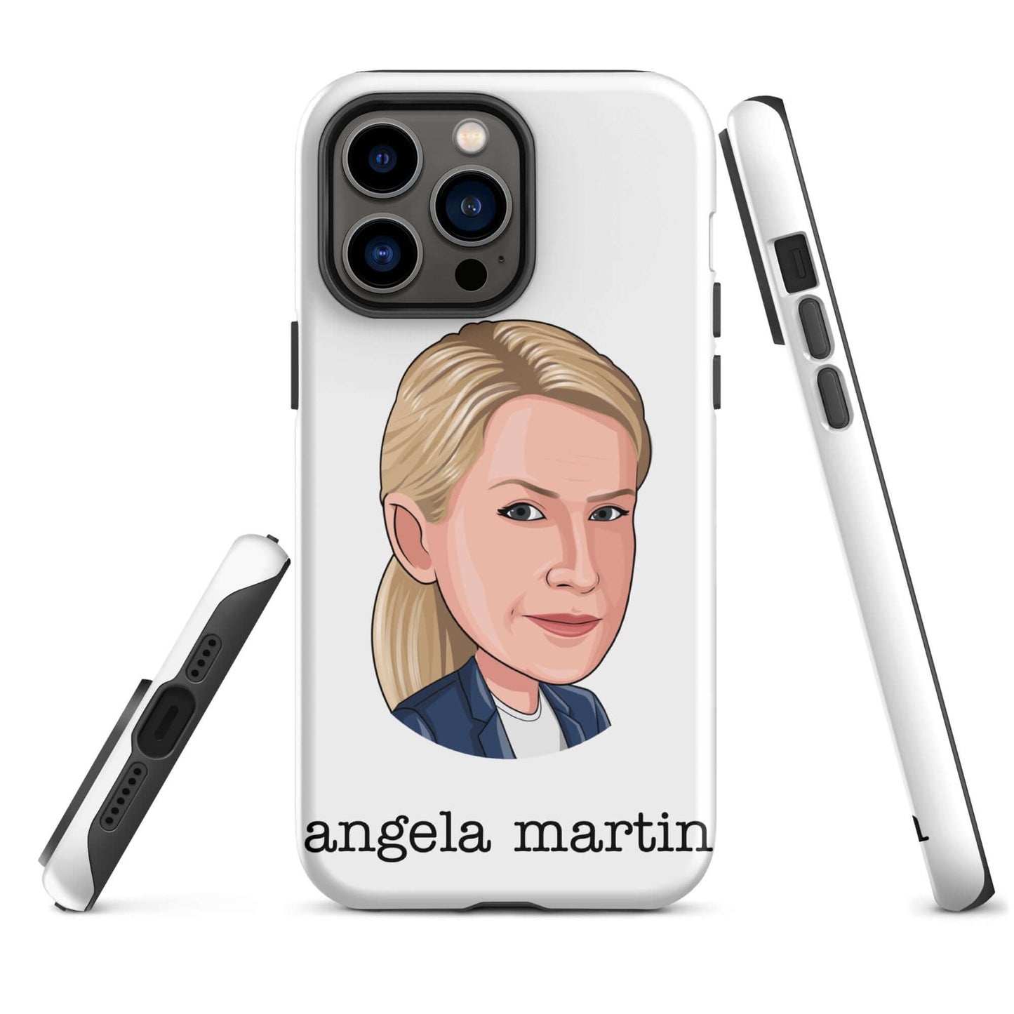 "Angela Martin" Iphone case Introducing the "Angela Martin iPhone Case" – an elegant and feline-inspired accessory that captures the poise and sophistication of Angela from "The Office." **Refined Features:** 1. **Dual-Layer Protection:** Crafted with a p