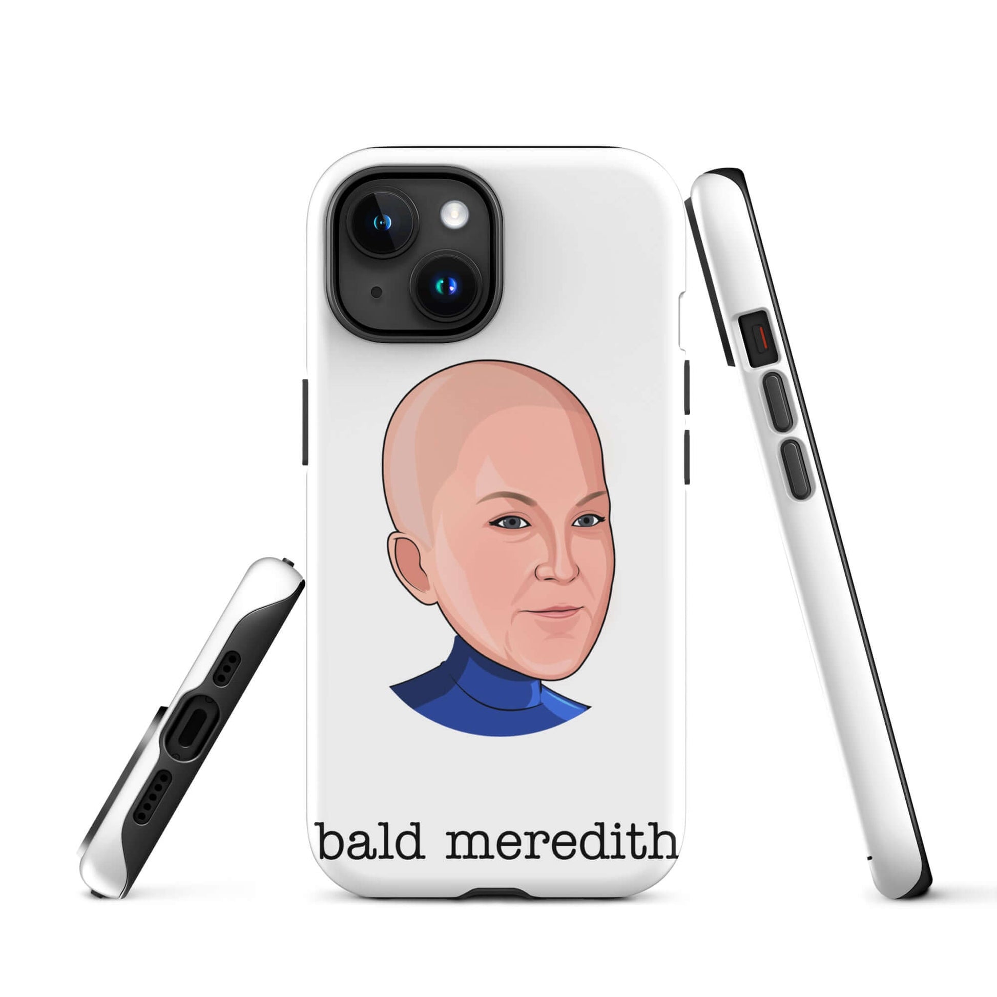 "bald meredith" iPhone case Introducing the "Bald Meredith iPhone Case" – a bold and cheeky accessory that celebrates the fearless and fun-loving Meredith Palmer from "The Office." **Bald Confidence Features:** 1. **Dual-Layer Protection:** Crafted with a