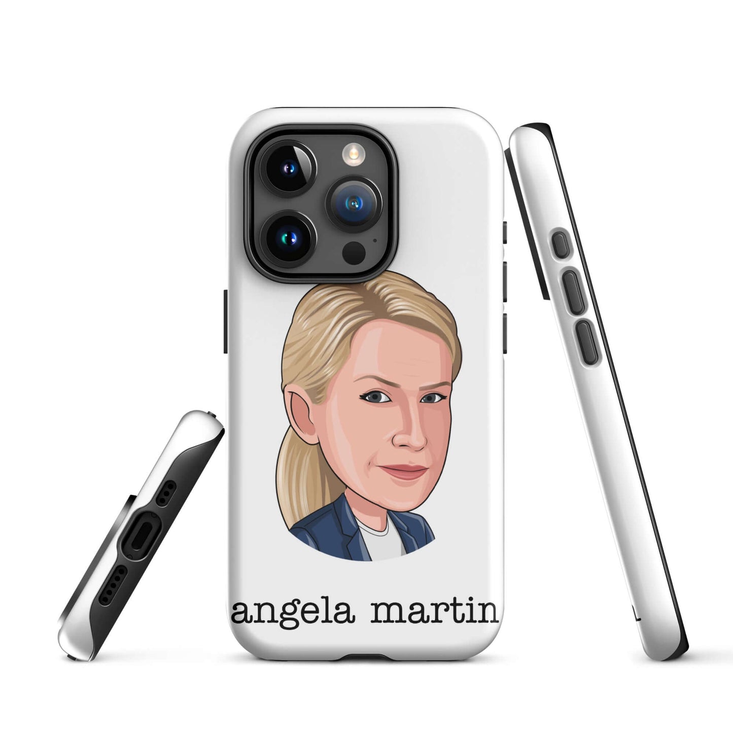 "Angela Martin" Iphone case Introducing the "Angela Martin iPhone Case" – an elegant and feline-inspired accessory that captures the poise and sophistication of Angela from "The Office." **Refined Features:** 1. **Dual-Layer Protection:** Crafted with a p