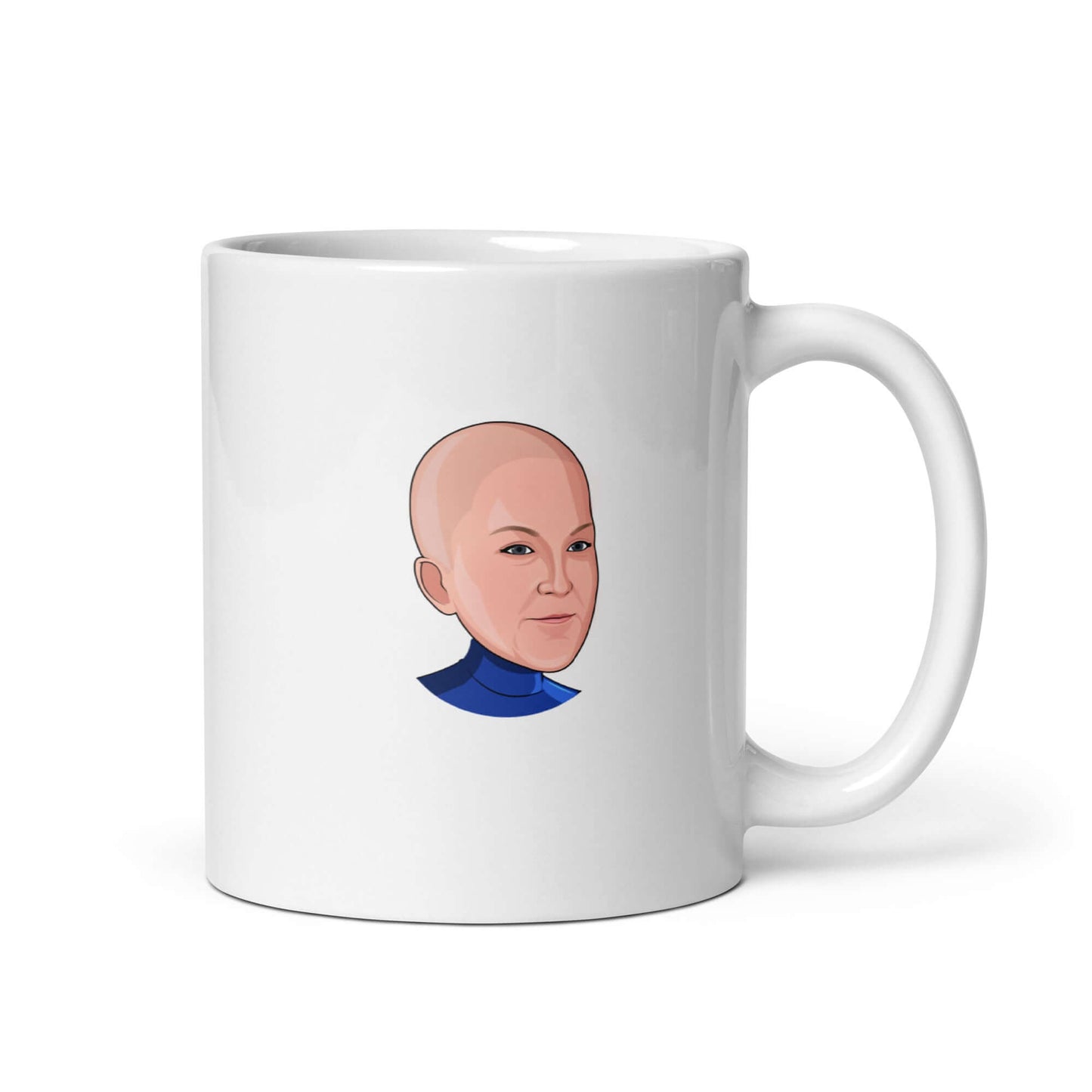 "Bald Meredith" Mug Introducing our "Bald Meredith" Mug – a hilarious and bold addition to your mug collection that captures the essence of one of the most memorable moments from "The Office" featuring the lovable Meredith Palmer! Crafted with care, this