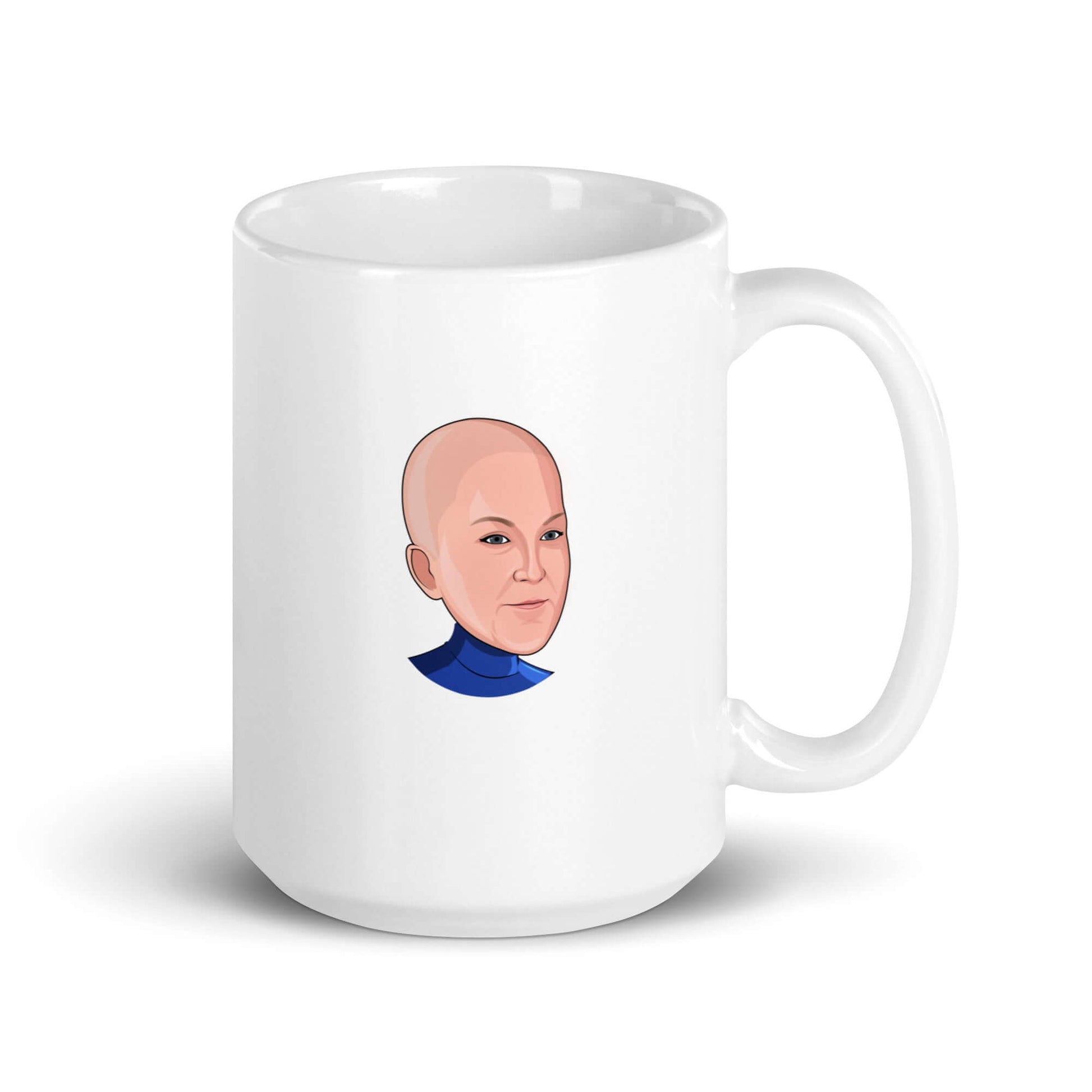 "Bald Meredith" Mug Introducing our "Bald Meredith" Mug – a hilarious and bold addition to your mug collection that captures the essence of one of the most memorable moments from "The Office" featuring the lovable Meredith Palmer! Crafted with care, this