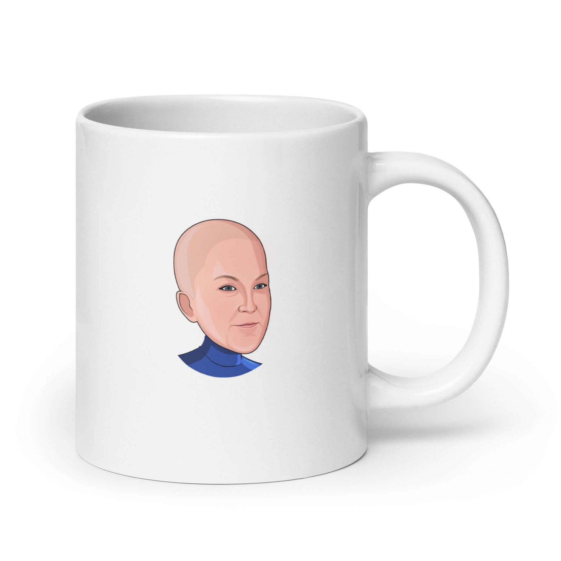 "Bald Meredith" Mug Introducing our "Bald Meredith" Mug – a hilarious and bold addition to your mug collection that captures the essence of one of the most memorable moments from "The Office" featuring the lovable Meredith Palmer! Crafted with care, this